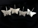 " Silver Fjärilar" örhängen krok/borstade
