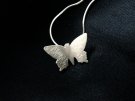 "Liten Silver Fjäril" halsband 40cm/ristat