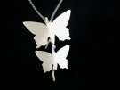 " Silver Fjärilar" halsband borstat