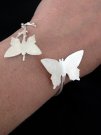 " Silver Fjärilar"stor&liten armband/ristat