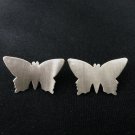 "Silver Fjärilar" örhängen stift/borstade